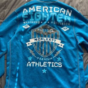 Blue American fighter Long sleeve Large